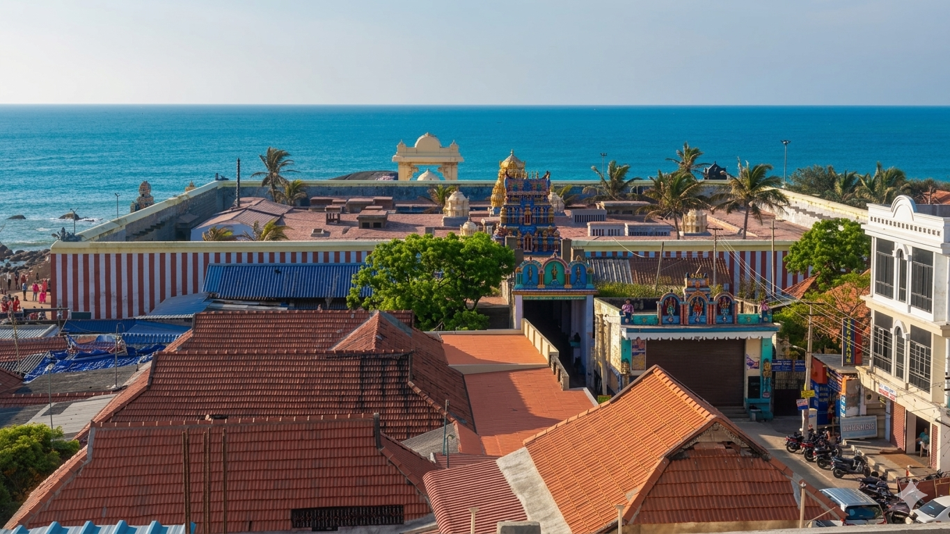 Kumari Amman Temple — ancient Shakti Peetha on the shore of three seas